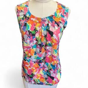 Kasper multicoloured floral print tank